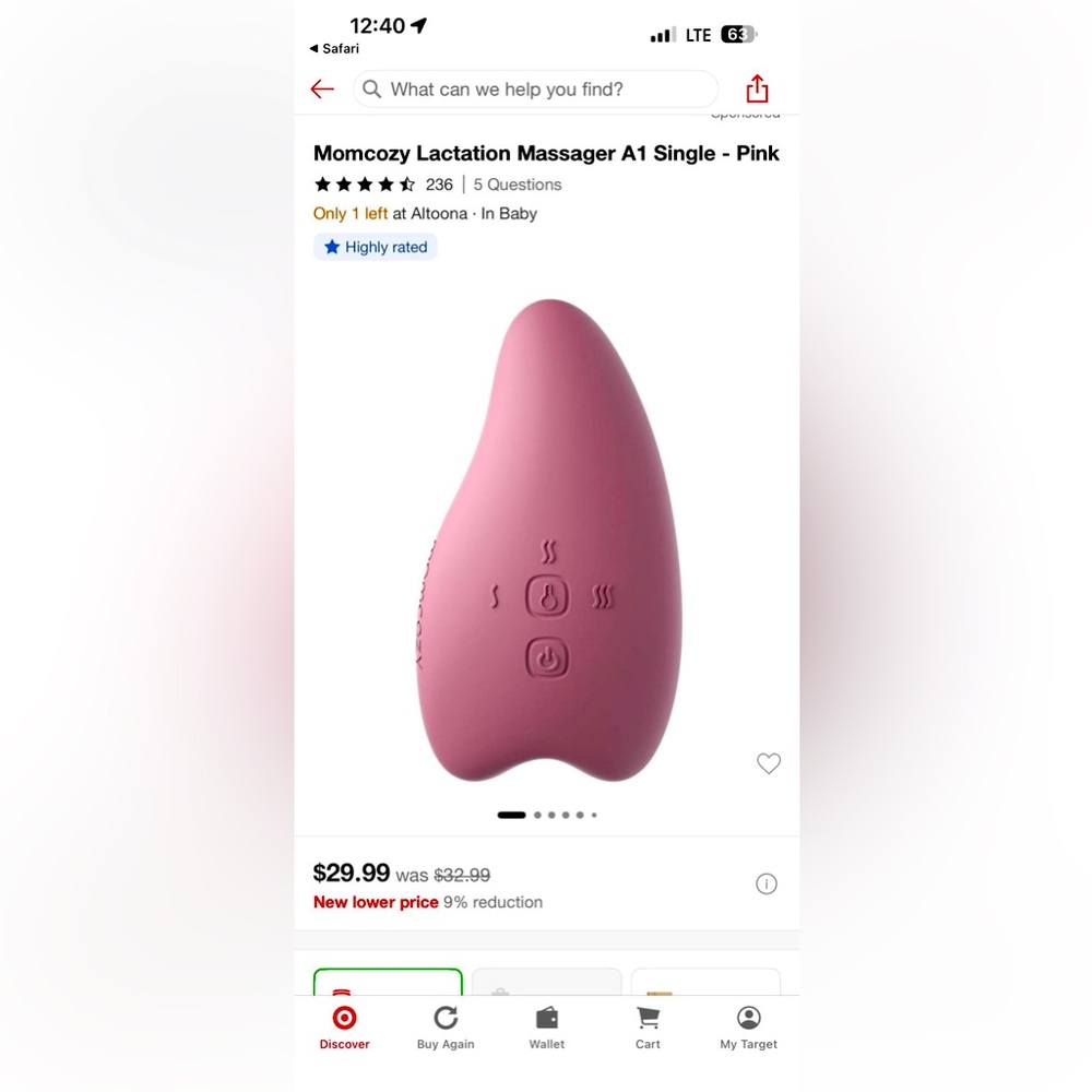 Momcozy breastfeeding massager